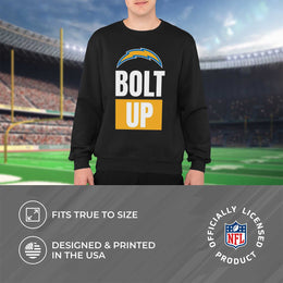 Los Angeles Chargers NFL Adult Slogan Crewneck Sweatshirt - Black