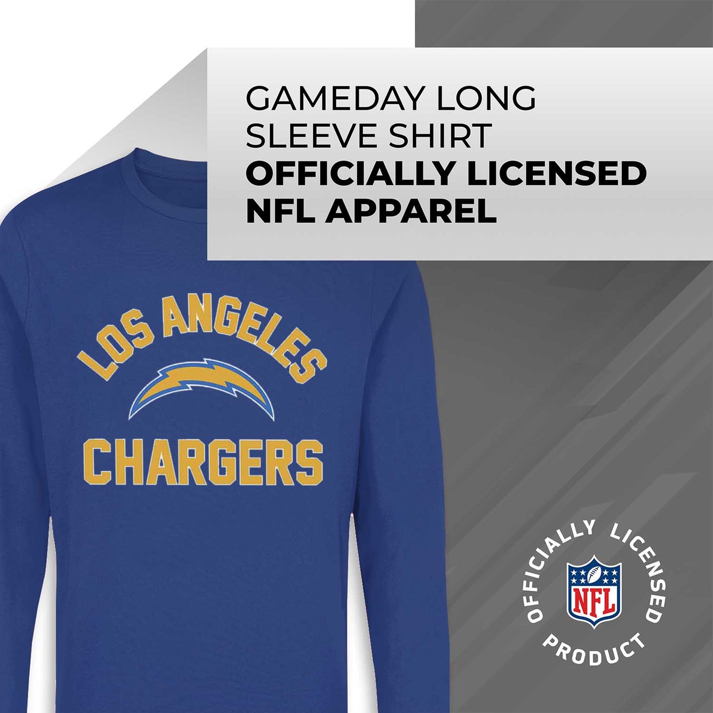 Los Angeles Chargers NFL Gameday Adult Long Sleeve Shirt - Royal