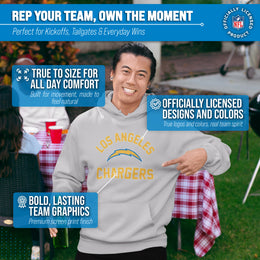 Los Angeles Chargers Team Fan Apparel NFL  Gameday Hoodie - Sport Gray