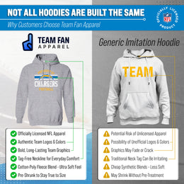 Los Angeles Chargers NFL Adult Property Of Hooded Sweatshirt - Sport Gray
