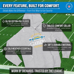 Los Angeles Chargers NFL Adult Property Of Hooded Sweatshirt - Sport Gray