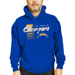 Los Angeles Chargers NFL Adult Unisex Retro Script Ultra Soft Fleece Hooded Sweatshirt - Royal