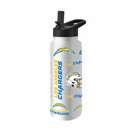 Los Angeles Chargers NFL 34oz Quencher Stainless Steel Insulated Water Bottle - White