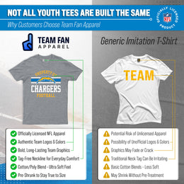 Los Angeles Chargers NFL Youth Property Of Short Sleeve Lightweight T Shirt - Sport Gray