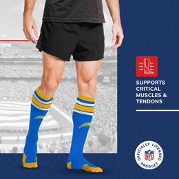 Los Angeles Chargers NFL Adult Knee High-Performance Socks - Light Blue