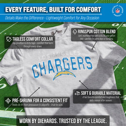 Los Angeles Chargers NFL Starting Fresh Short Sleeve Heather T-Shirt - White