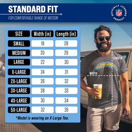 Los Angeles Chargers NFL Modern Throwback T-shirt - Gray