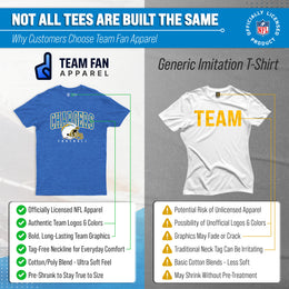 Los Angeles Chargers NFL Adult All Star Heather Tag-Less T-Shirt - Blue Heather