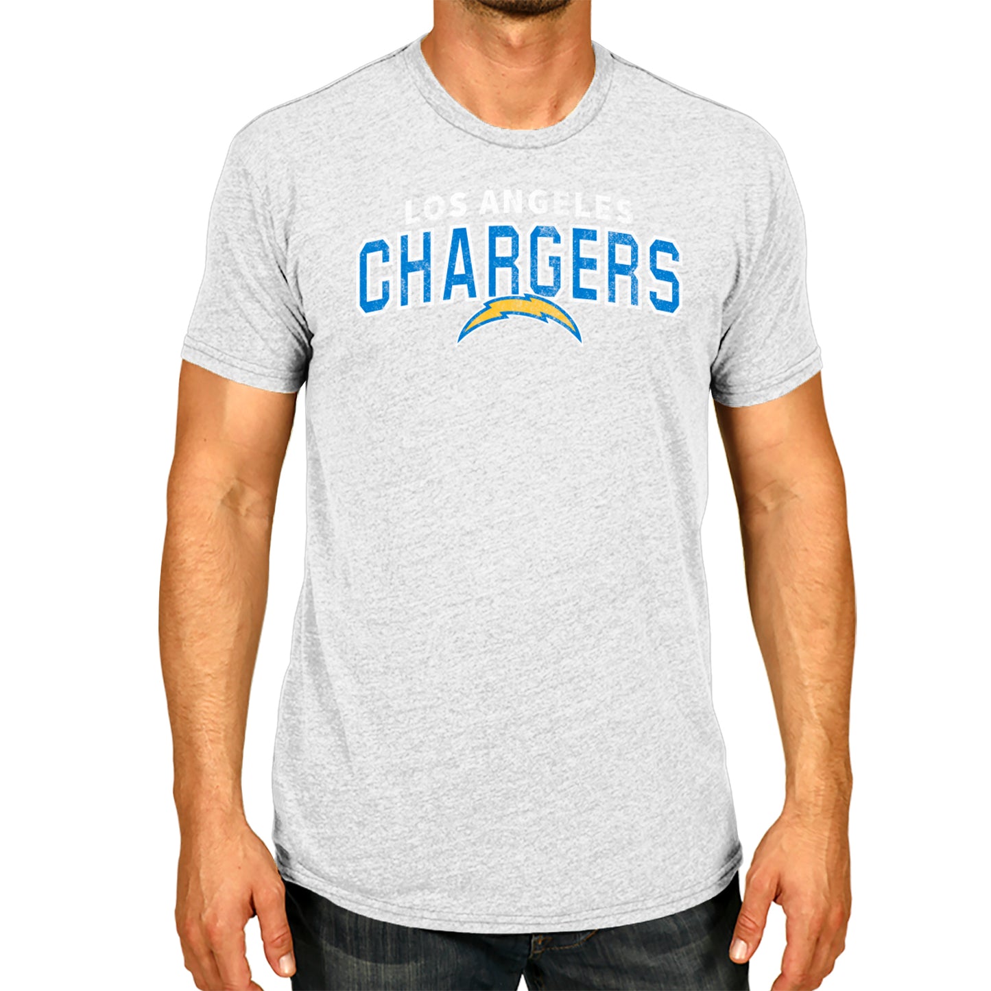 Los Angeles Chargers NFL Starting Fresh Short Sleeve Heather T-Shirt - White