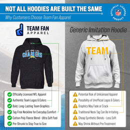 Los Angeles Chargers NFL Adult Unisex Starting Fresh Ultra Soft Fleece Hooded Sweatshirt - Black Heather
