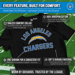 Los Angeles Chargers NFL Youth Gameday Football T-Shirt - Black