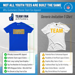 Los Angeles Chargers NFL Youth Repeating Logo Football T-Shirt - Royal
