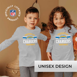 Los Angeles Chargers NFL Youth Property Of Long Sleeve Lightweight T Shirt - Sport Gray