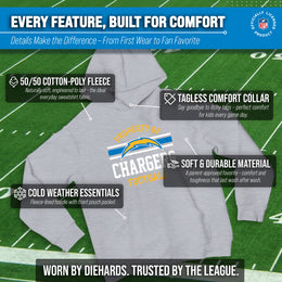 Los Angeles Chargers NFL Youth Property Of Hooded Sweatshirt - Sport Gray