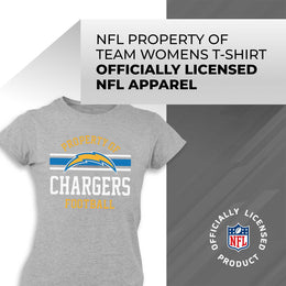 Los Angeles Chargers NFL Women's Property Of Lightweight Plus Size T-Shirt - Sport Gray