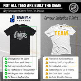 Los Angeles Kings NHL Adult Powerplay Heathered Unisex T-Shirt - Black Heather