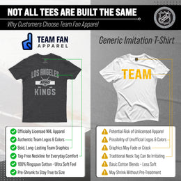 Los Angeles Kings NHL Adult Faceoff Tag-Less T-Shirt - Black