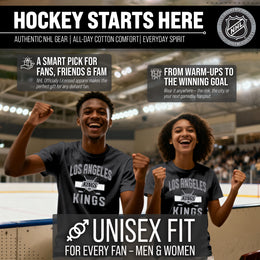 Los Angeles Kings NHL Adult Faceoff Tag-Less T-Shirt - Black