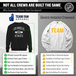 Los Angeles Kings Adult NHL Faceoff Hockey Fleece Crewneck Sweatshirt - Black