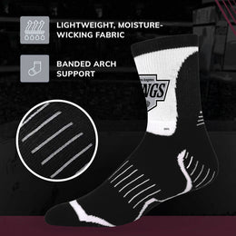 Los Angeles Kings NHL Adult Surge Team Mascot Mens and Womens Quarter Socks - Black