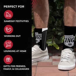 Los Angeles Kings Adult NHL Zoom Curve Team Crew Socks - Black