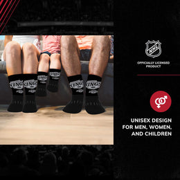 Los Angeles Kings Adult NHL Zoom Curve Team Crew Socks - Black