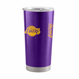 Los Angeles Lakers NBA Basketball 20oz Stainless Steel Vacuum Insulated Game Day Tumbler with Silicone Grip - Purple