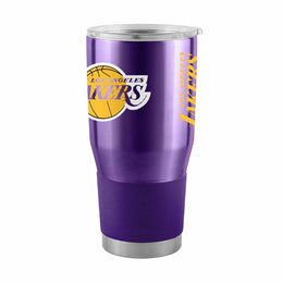 Los Angeles Lakers NBA Basketball 30oz Stainless Steel Vacuum Insulated Game Day Tumbler with Silicone Grip - Purple