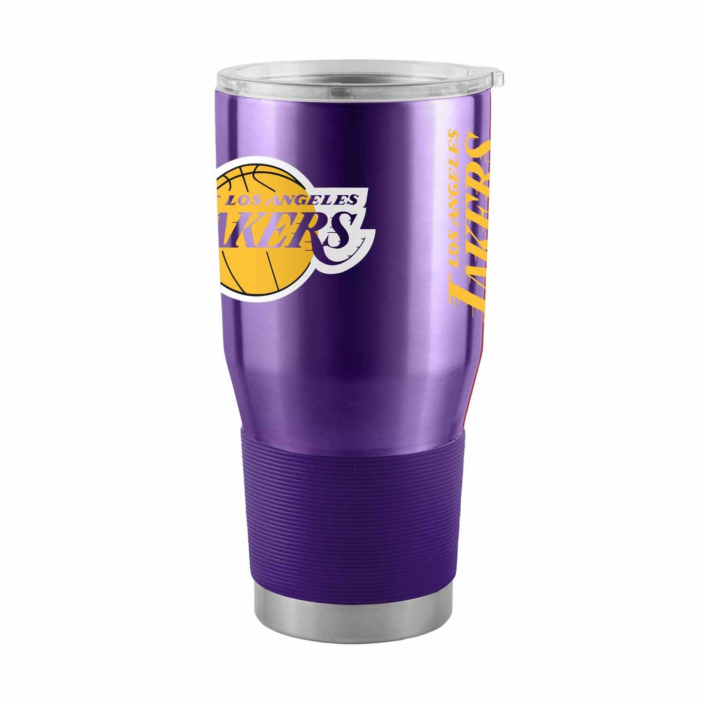 Los Angeles Lakers NBA Basketball 30oz Stainless Steel Vacuum Insulated Game Day Tumbler with Silicone Grip - Purple