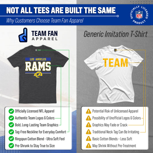 Los Angeles Rams Charcoal T-Shirt for Men and Women - Charcoal