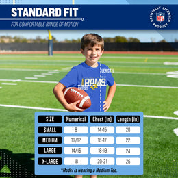 Los Angeles Rams NFL Youth Modern Endzone T-Shirt Unisex Boys Girls - Royal