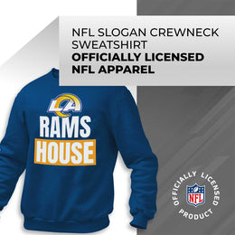 Los Angeles Rams NFL Adult Slogan Crewneck Sweatshirt - Royal