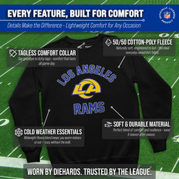 Los Angeles Rams NFL Adult Gameday Football Crewneck Sweatshirt - Black