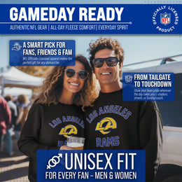 Los Angeles Rams NFL Adult Gameday Football Crewneck Sweatshirt - Black