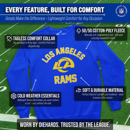 Los Angeles Rams NFL Adult Gameday Football Crewneck Sweatshirt - Royal