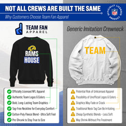 Los Angeles Rams NFL Adult Slogan Crewneck Sweatshirt - Black