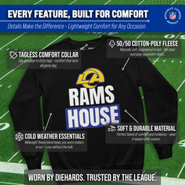 Los Angeles Rams NFL Adult Slogan Crewneck Sweatshirt - Black