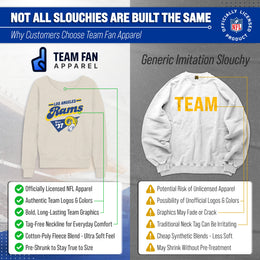 Los Angeles Rams NFL Womens Vintage Charm French Terry Slouchy Top - Birch
