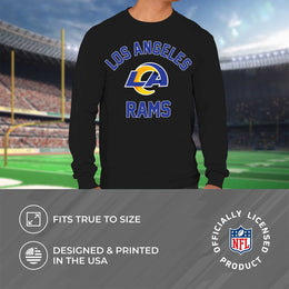 Los Angeles Rams NFL Gameday Adult Long Sleeve Shirt - Black
