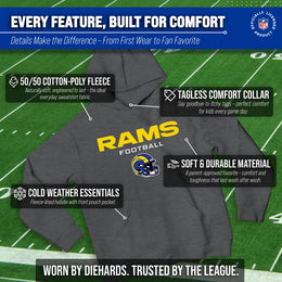 Los Angeles Rams NFL Youth Football Helmet Hood - Charcoal