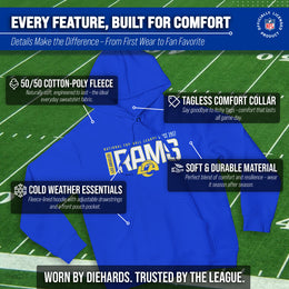 Los Angeles Rams NFL Modern Endzone Fleece Hoodie Royal Sweatshirt - Royal