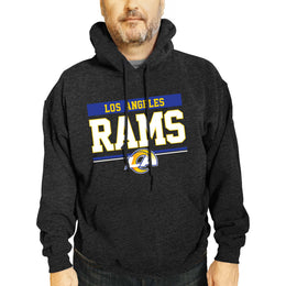 Los Angeles Rams NFL Adult Gameday Charcoal Hooded Sweatshirt - Charcoal