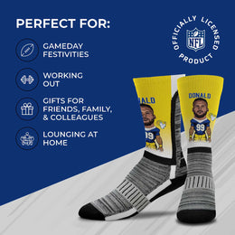 Los Angeles Rams NFL Adult V Curve MVP Player Crew Socks - Yellow
