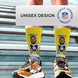 Los Angeles Rams NFL Adult V Curve MVP Player Crew Socks - Yellow