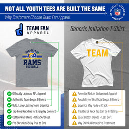 Los Angeles Rams NFL Youth Property Of Short Sleeve Lightweight T Shirt - Sport Gray