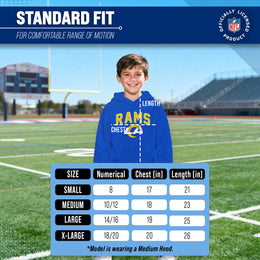 Los Angeles Rams NFL Youth Home Team Hoodie- Kids Hooded Sweatshirt - Royal