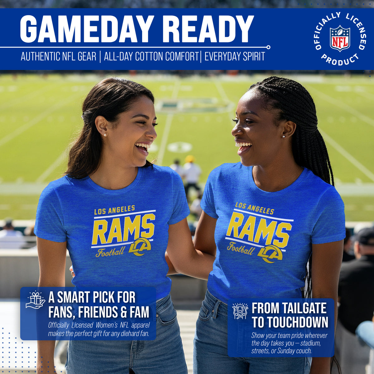 Los Angeles Rams Rams Women's NFL Gameday T-Shirt - Royal