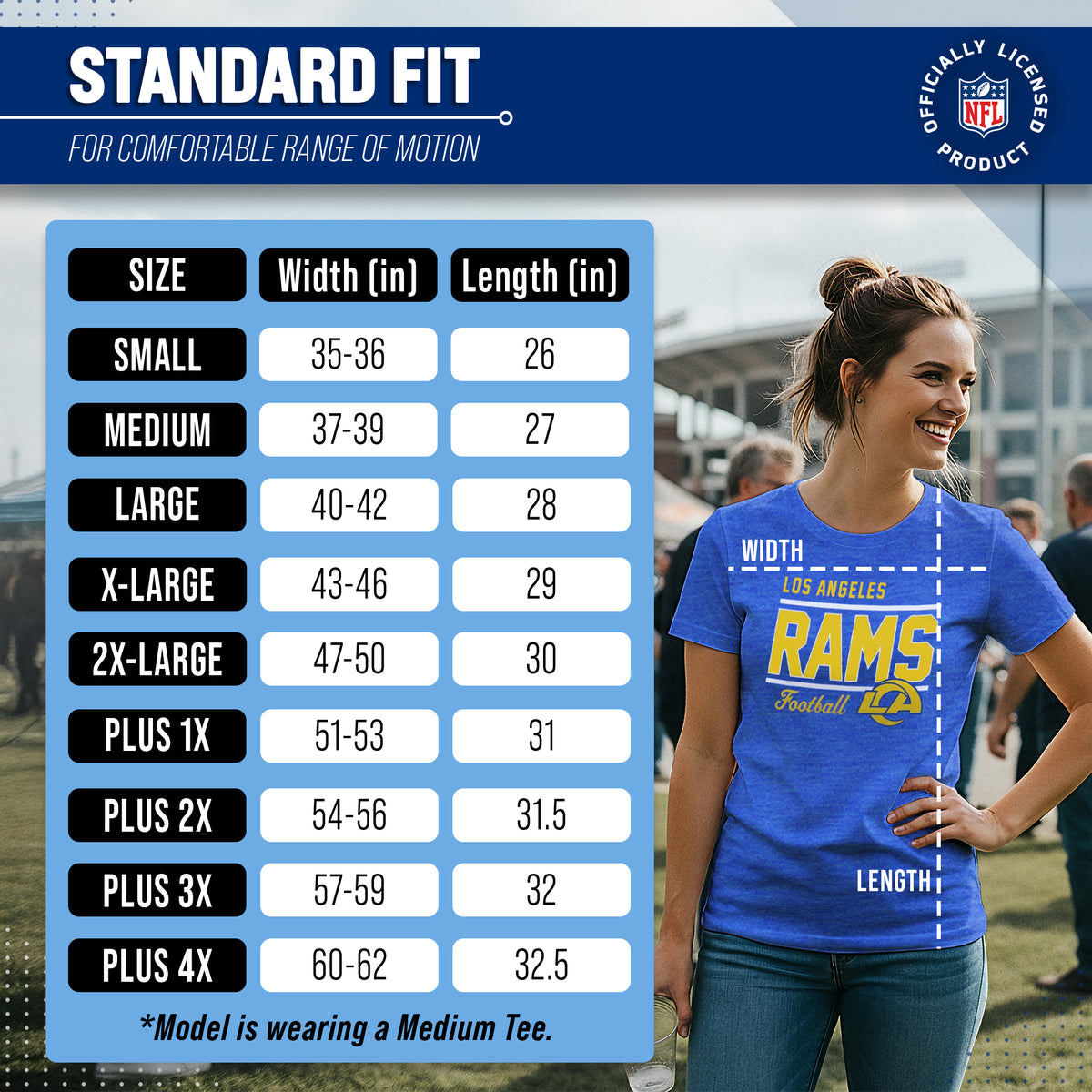 Los Angeles Rams Rams Women's NFL Gameday T-Shirt - Royal