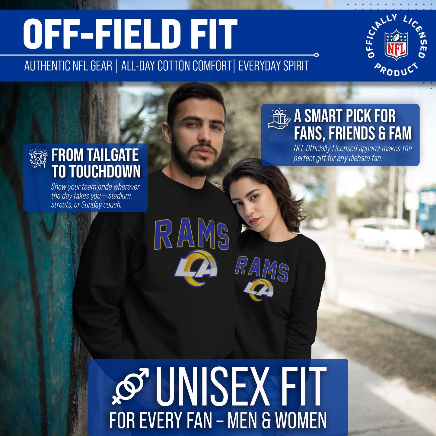 Los Angeles Rams NFL Home Team Crew - Black