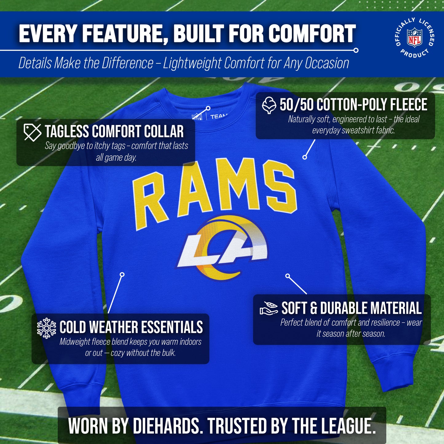 Los Angeles Rams NFL Home Team Crew - Royal